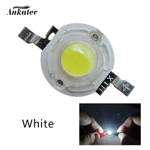 LED 1W 3W Wattage 100 Pieces LED Lighting Diode Headlight Power LED LED Flashlight For Downlight Projector LED Lamp Bulb DIY