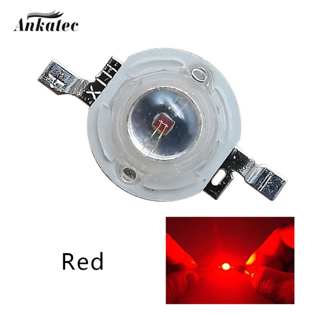 LED 1W 3W Wattage 100 Pieces LED Lighting Diode Headlight Power LED LED Flashlight For Downlight Projector LED Lamp Bulb DIY