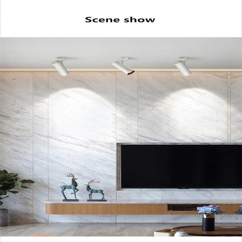 Surface-mounted folding led downlights 360° rotatable cob led ceiling spot lights 10w 15w 20w led lamps lighting