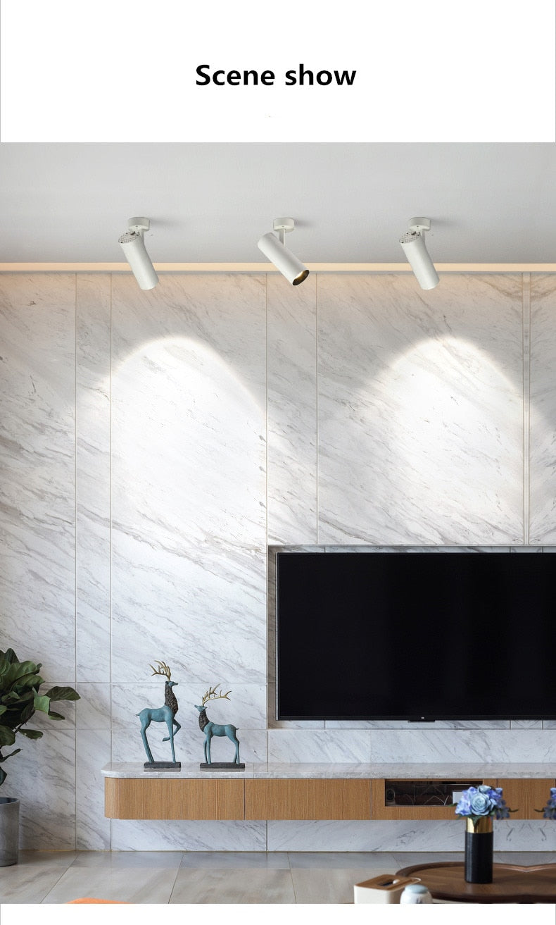 Surface-mounted folding led downlights 360° rotatable cob led ceiling spot lights 10w 15w 20w led lamps lighting