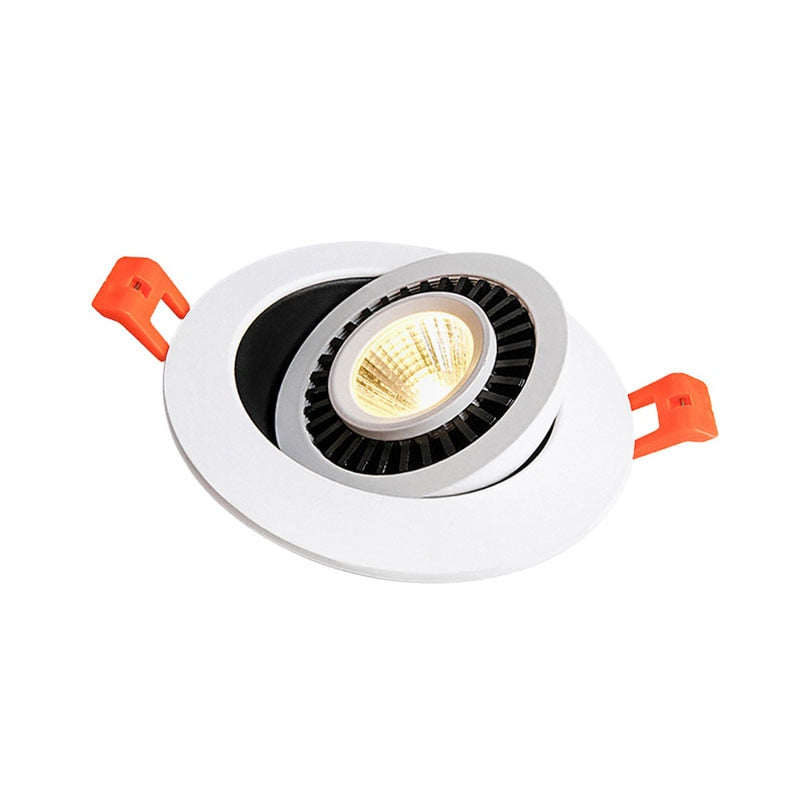 Round 360 Angle Adjustable LED COB Recessed Downlight Black/White 5W 7W 10W 12W 15W 18W LED Ceiling Spot Light Pic Background