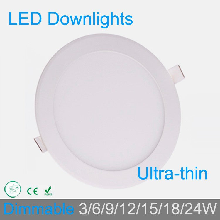 Dimmable LED grid downlight round 3W 4W 6W 9W 12W 15W 18W 24W LED panel ceiling painel light lamp 4000K for bathroom luminaire