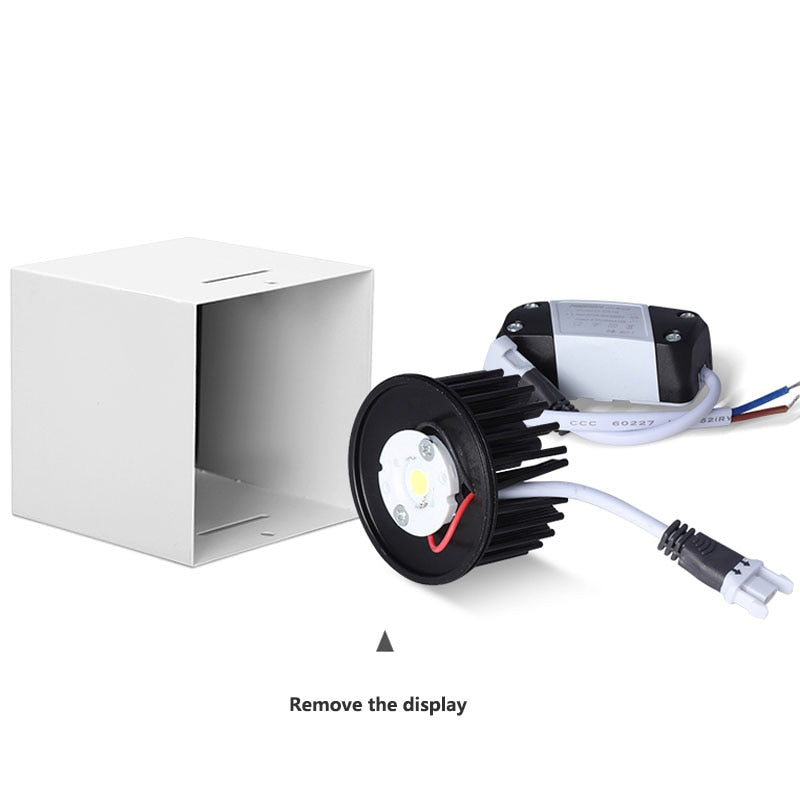 Super Brightness AC 85-230V Square Surface Mounted LED COB Dimmable Downlights 10W 15W 2X10W 2X15W LED Ceiling Lamp Spot Light