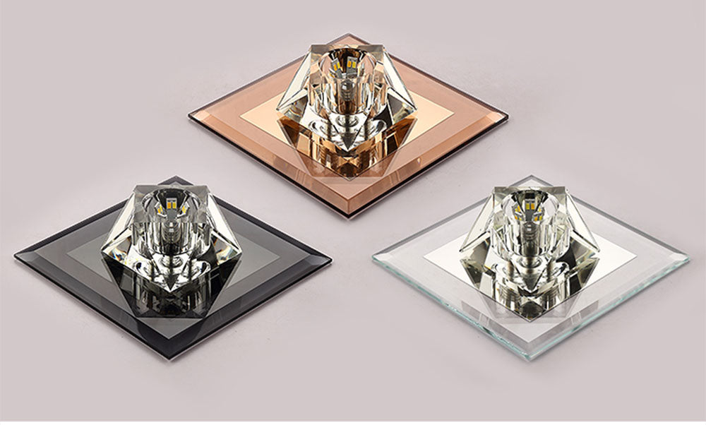 Modern and simple led diamond crystal aisle light corridor light hallway light embedded creative home downlight spotlight