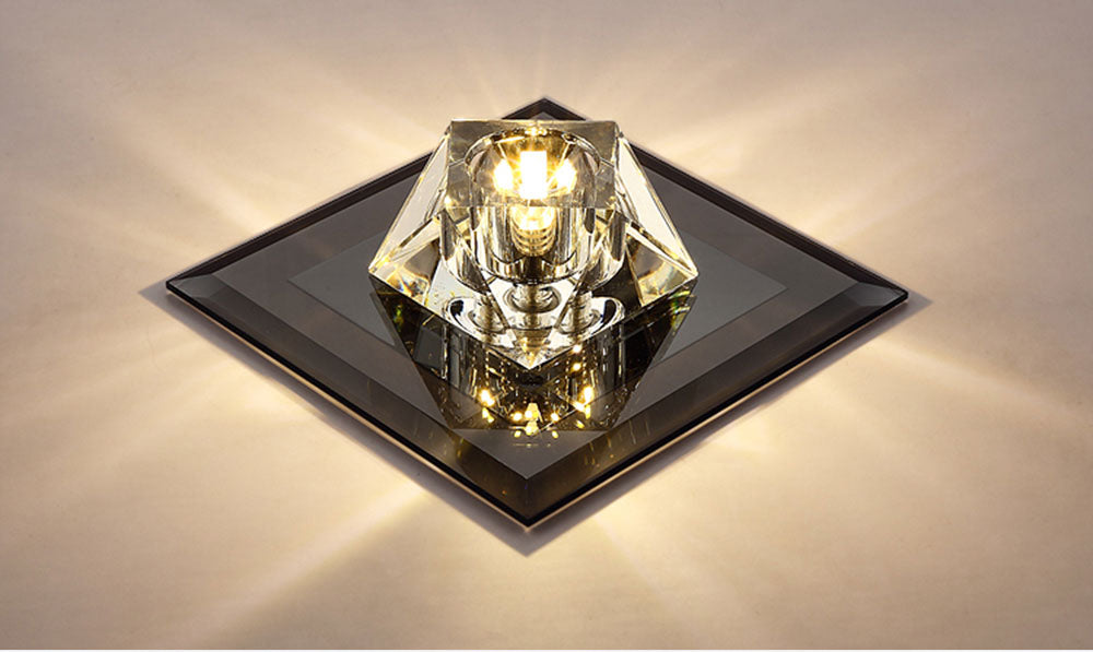 Modern and simple led diamond crystal aisle light corridor light hallway light embedded creative home downlight spotlight