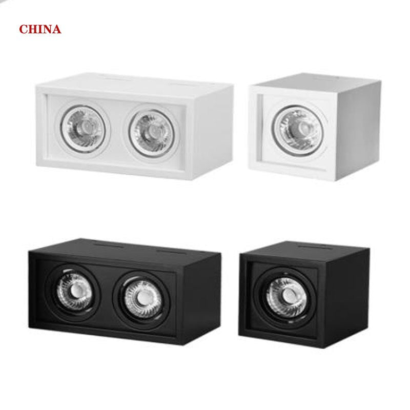 Wit Zwart Hoge Kwaliteit Opbouw Aanpassing Led Cob Dimmable Downlighters 10W 15W 20W 30W led Plafondlamp spot