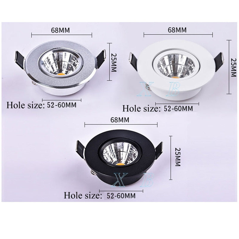 Dimmable LED Downlight COB Ceiling Spot Lighting 5W 7W Led Bulb Bedroom Kitchen Indoor ceiling recessed Lights AC110V 220V