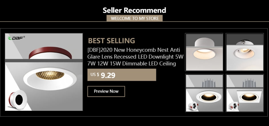 Anti-Glare Square Recessed Downlight 14W 24W 30W Angle Adjust High CRI Ceiling Spot Light