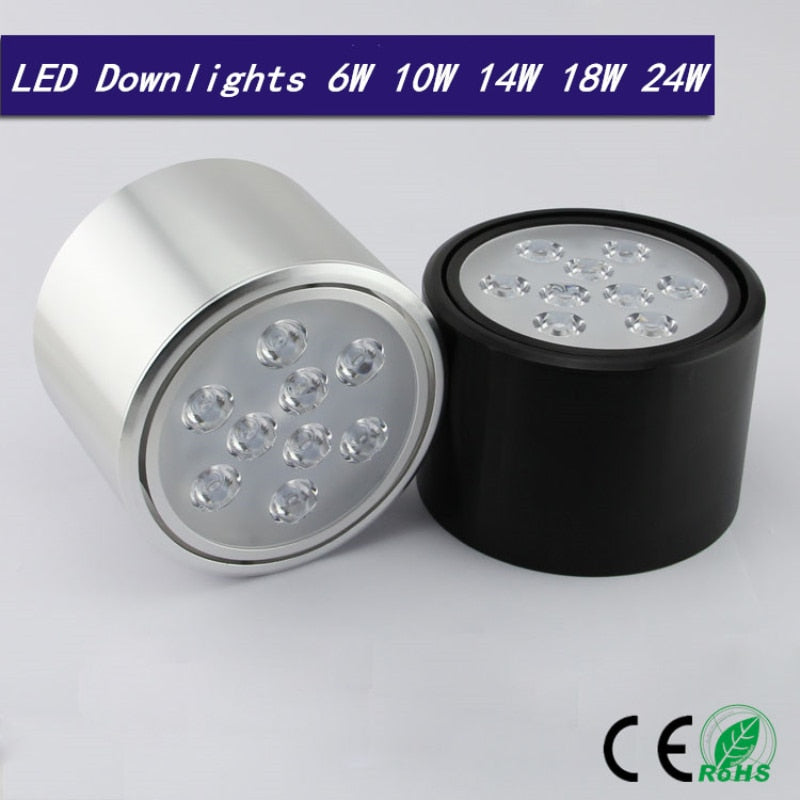 Dimmable led spot 6W 10W 14W 18W 24W downlight High Power LED Ceiling Spot Light Kitchen Bathroom LED Downlights AC85-265V
