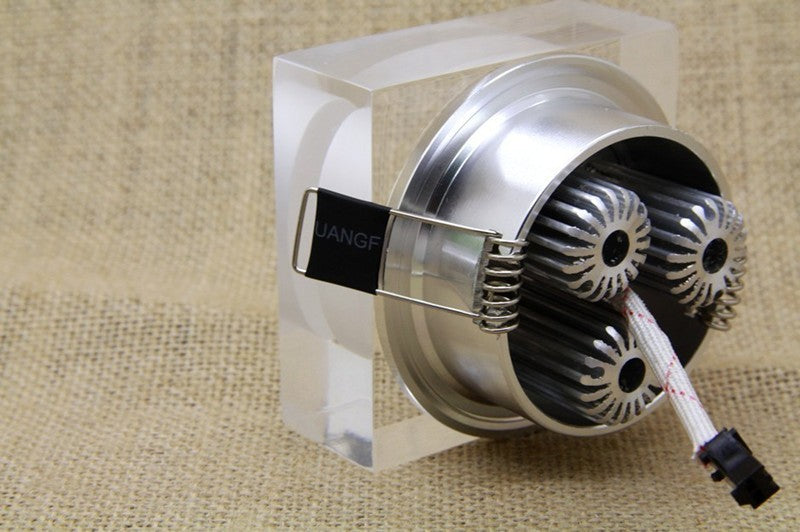 LED Crystal Downlight Round/Square 1W 3W 5W 7W LED Ceiling Spot Light Warm White/White LED Recessed Lamp for Home Decoration