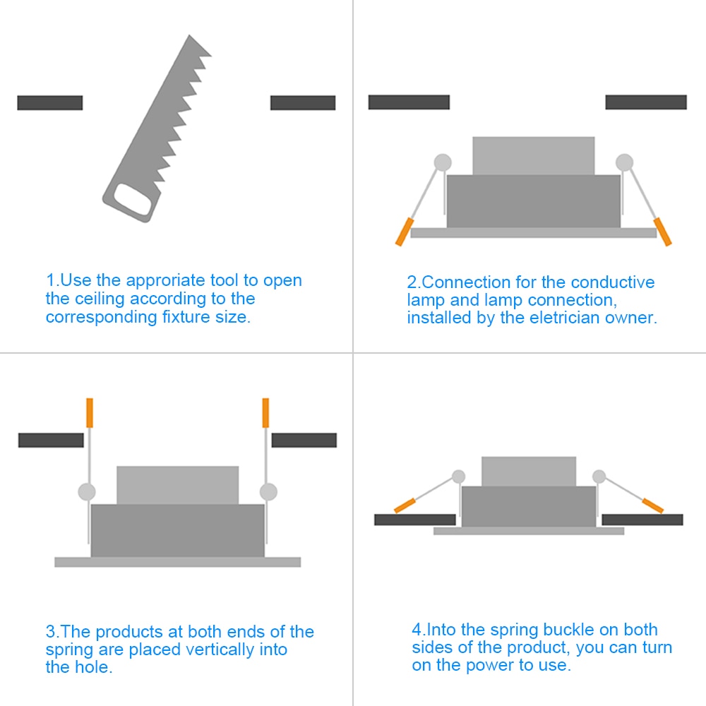 Led Downlights 220V 6pcs Downlight Spot Led Lights Lamp Surface Mounted 6W Light Fixture For Indoor Lighting Kitchen