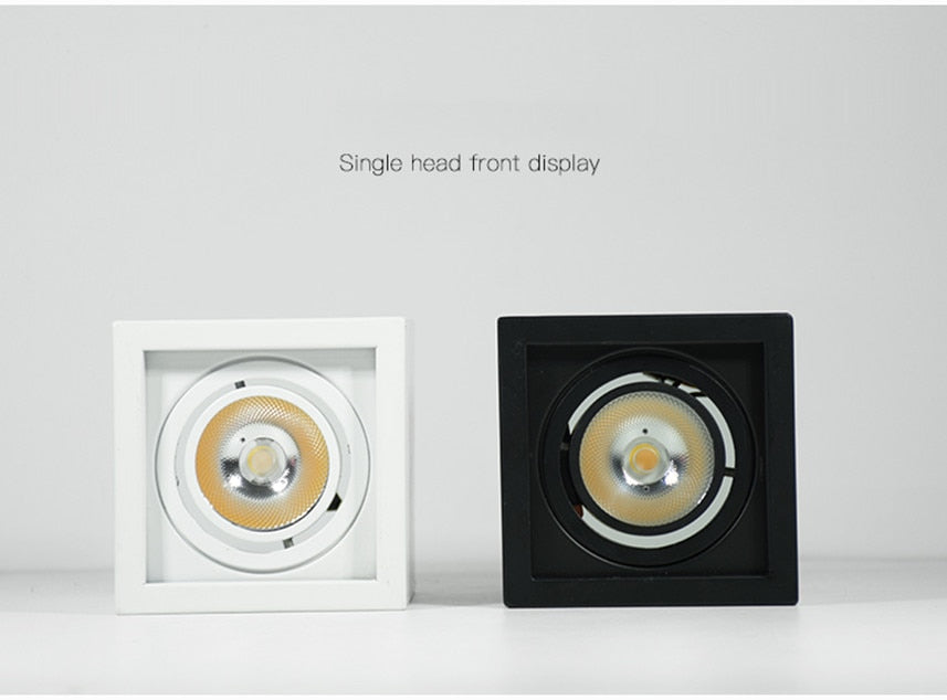 White Black High quality Surface Mounted adjustment LED COB dimmable Downlights ac85-265V 10W 20W LED Ceiling Lamp Spot