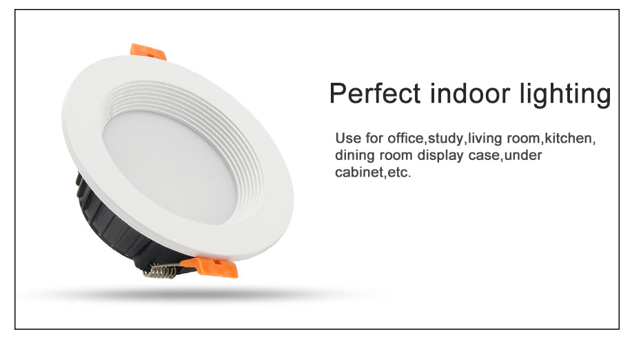 DBF 2020 New 3 Light Temperature Changeable Ceiling Recessed LED Downlight 7W 10W 12W 15W Round LED Downlight Kitchen Home 220V