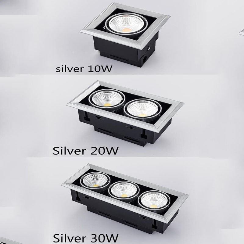 Double Dimmable Led downlight Spot Light 10w 20W 30W ac85-240V ceiling recessed Lights Indoor Lighting