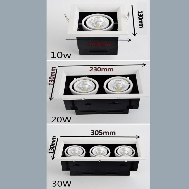 Double Dimmable Led downlight Spot Light 10w 20W 30W ac85-240V ceiling recessed Lights Indoor Lighting