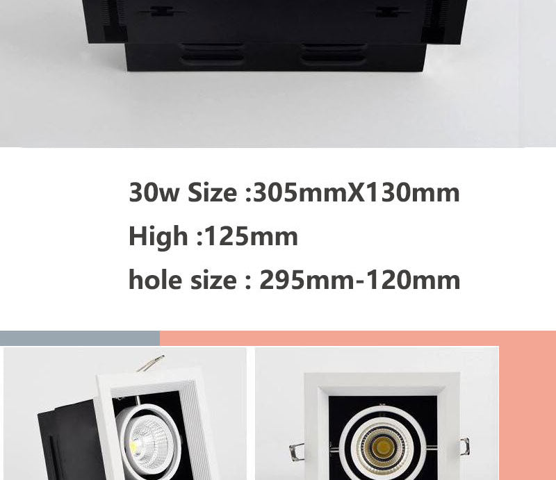 Double Dimmable Led downlight Spot Light 10w 20W 30W ac85-240V ceiling recessed Lights Indoor Lighting