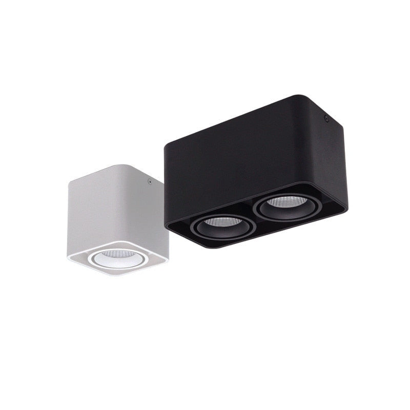 Angle Adjustable Surface Mounted LED Ceiling light +Replaceable GU10 LED Bulb 7W 10W 14W 20W Square LED downlight Spot Light