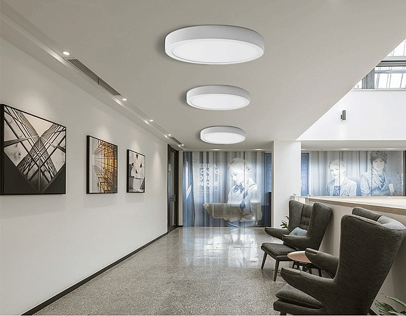 Surface Mounted LED Ceiling Lamp Ultra-thin Simple Round/Square Downlight 5W 8W 16W 30W Bathroom Corridor Panel Lights AC85-265V