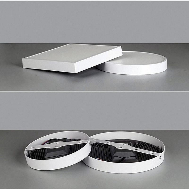 Surface Mounted LED Ceiling Lamp Ultra-thin Simple Round/Square Downlight 5W 8W 16W 30W Bathroom Corridor Panel Lights AC85-265V
