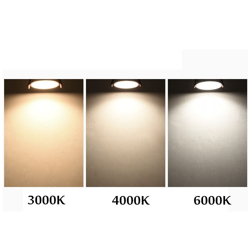 Angle Adjustable Deep Anti-Glare LED COB Recessed Downlight 5W 7W 12W 15W Round White LED Ceiling Spot Light Pic Background