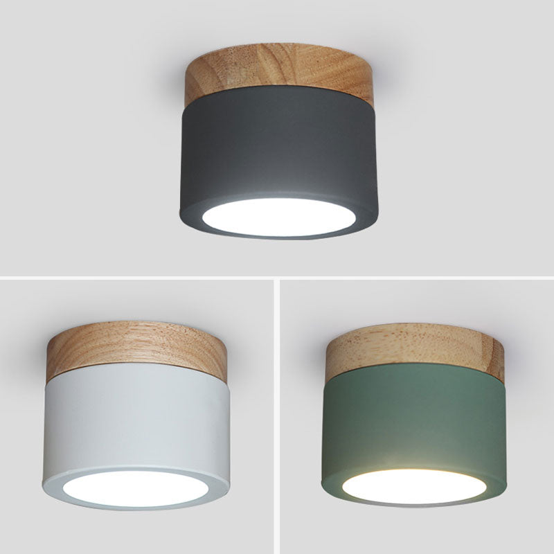 Nordic Wood Ceiling Lights Led Iron Wooden Ceiling Lighting Kitchen Bar Bedroom Stair Lamp Modern Spot Light Corridor Home Decor