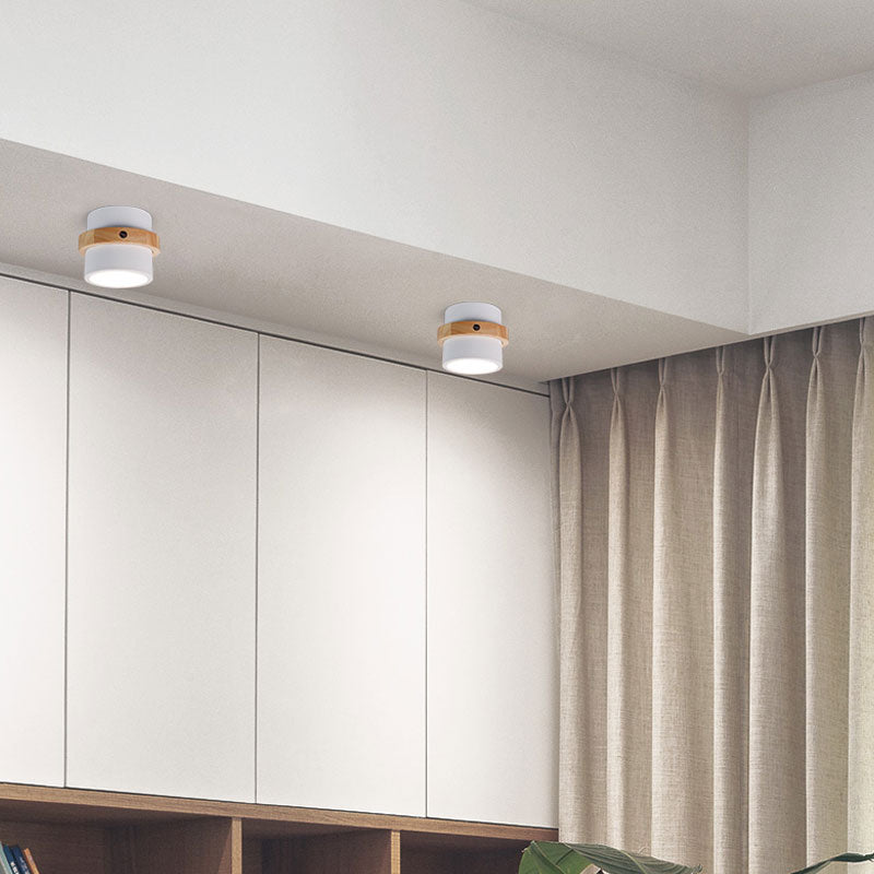 Nordic Wood Ceiling Lights Led Iron Wooden Ceiling Lighting Kitchen Bar Bedroom Stair Lamp Modern Spot Light Corridor Home Decor