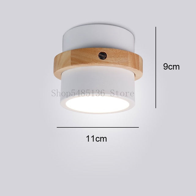 Nordic Wood Ceiling Lights Led Iron Wooden Ceiling Lighting Kitchen Bar Bedroom Stair Lamp Modern Spot Light Corridor Home Decor