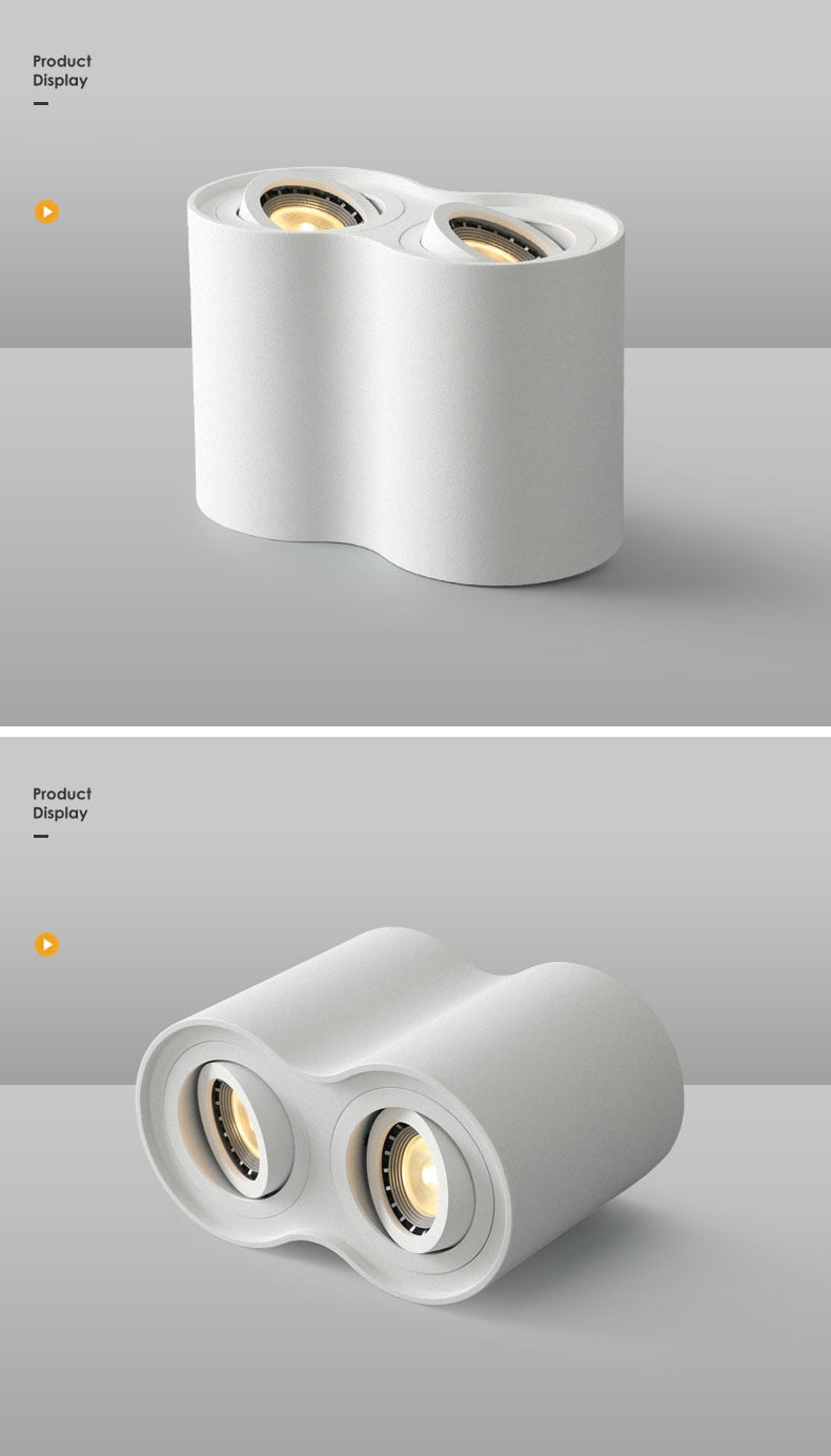 Ceiling LED Adjustable Spot Lights With 5W 10W GU10 Dimmable Bulbs Surface Mount Spotlight For Living Room Kitchen 230V Fixtures