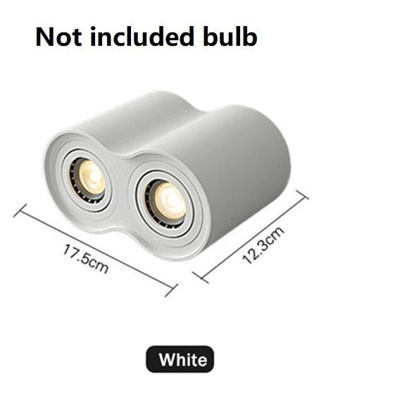 Ceiling LED Adjustable Spot Lights With 5W 10W GU10 Dimmable Bulbs Surface Mount Spotlight For Living Room Kitchen 230V Fixtures