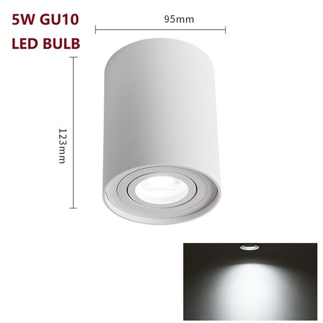 Ceiling LED Adjustable Spot Lights With 5W 10W GU10 Dimmable Bulbs Surface Mount Spotlight For Living Room Kitchen 230V Fixtures