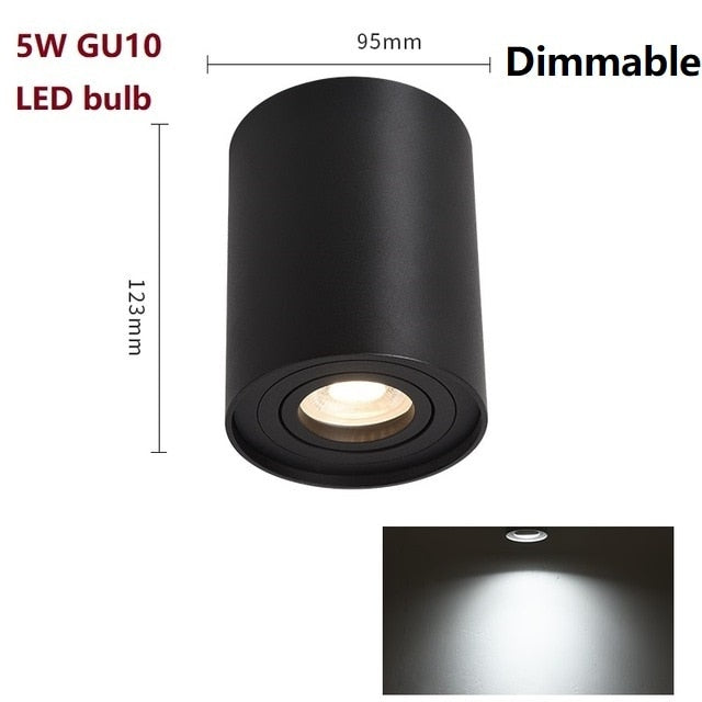 Ceiling LED Adjustable Spot Lights With 5W 10W GU10 Dimmable Bulbs Surface Mount Spotlight For Living Room Kitchen 230V Fixtures