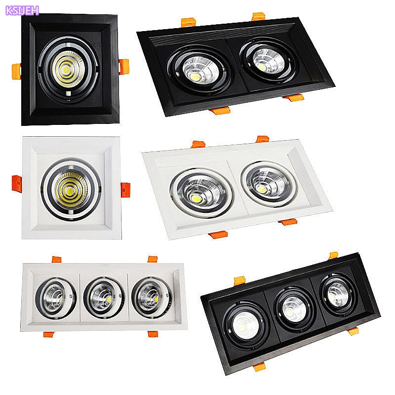 Recessed Dimmable COB LED Downlights 10W 20W 30W LED Ceiling Spot Lights 85-265V LED Ceiling Lamps Warm Cold White Indoor Lighting