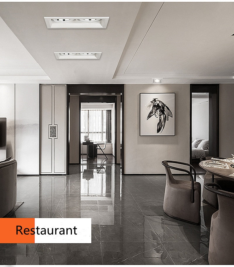 Recessed Dimmable COB LED Downlights 10W 20W 30W LED Ceiling Spot Lights 85-265V LED Ceiling Lamps Warm Cold White Indoor Lighting