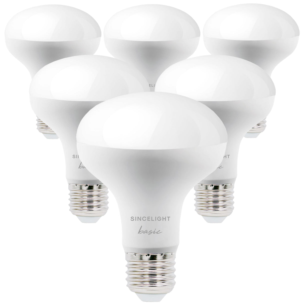 E27 LED Reflector Light Bulb with 9W,2700K,4000K(R80/120° Beam Angle/Non-Dimmable/Spotlight Bulb/Downlights)Pack of 6