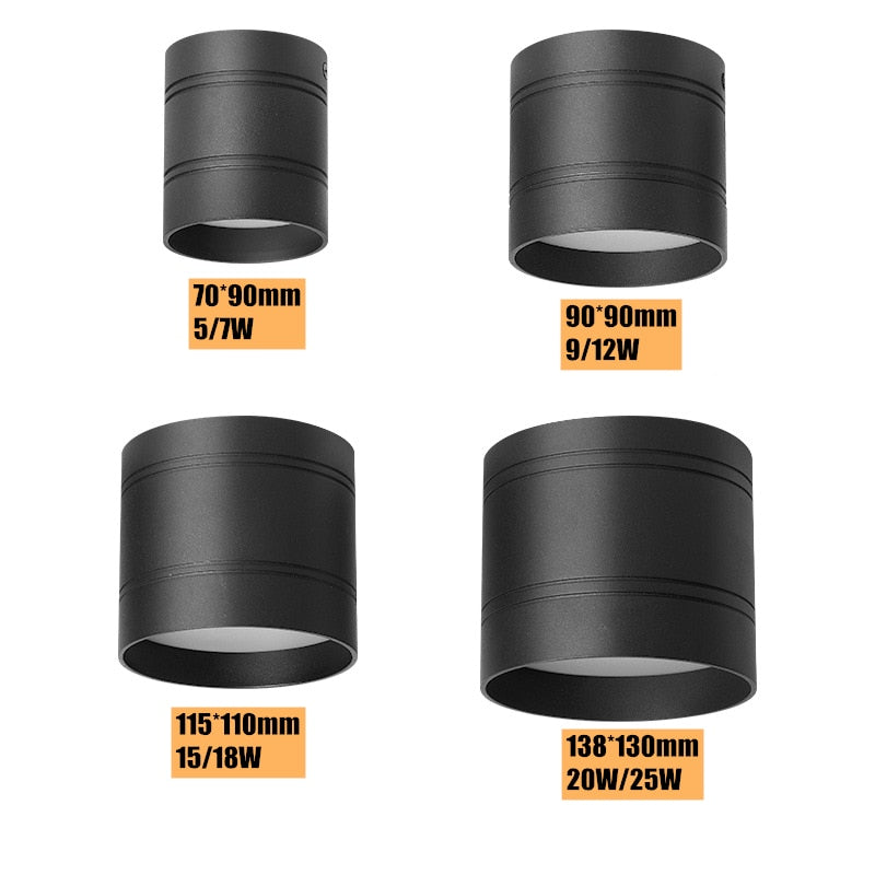 Dimmable LED Ceiling Downlight 5W/7W/9W/12W/15W/18W/25W No-hole LED Spotlight Decoration Ceiling Light Home Lighting