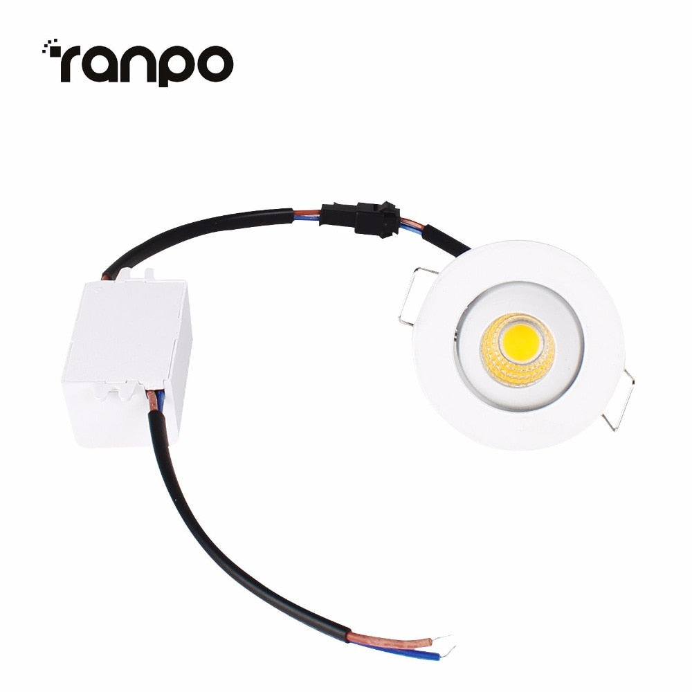 Recessed LED Ceiling Light Mini 3W COB Downlight Spotlight Bulb Lamp Aluminum Home Lighting Warm Spot Light Cool White AC 85-265V