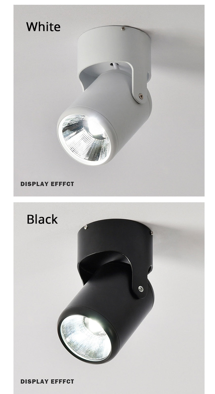 Round COB LED Ceiling Decorative Spotlight Downlight for Commercial Showcase Kitchen Photo Jewelry Mini Gimbaled 110V 220V