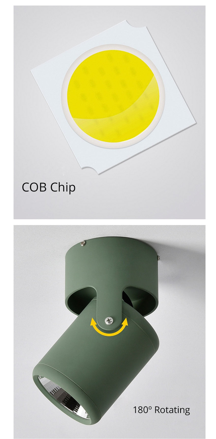 Round COB LED Ceiling Decorative Spotlight Downlight for Commercial Showcase Kitchen Photo Jewelry Mini Gimbaled 110V 220V