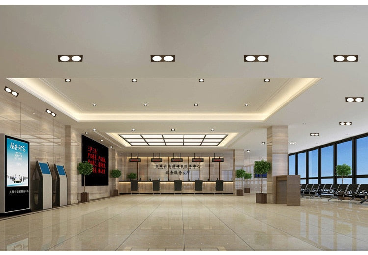 Led downlight fog light for ceiling, single head ultra-thin recessed light, ceiling light panel, grill