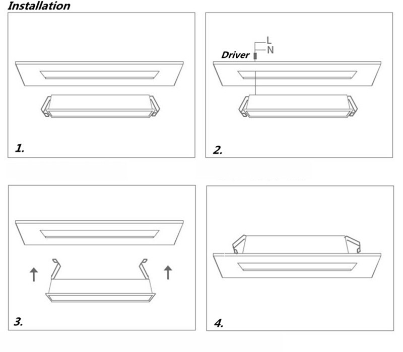 Dimmable LED Ceiling Spot Lights LED Downlights 10W 20W 30W COB Recessed Square AC85V~265V LED Strip Lights Indoor Lighting