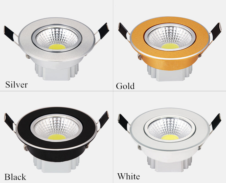 LED downlight 9W 12W 15W led COB light dimmable COB LED DOWNLIGHT lamp Recessed Spot light AC110V-220V for home illumination