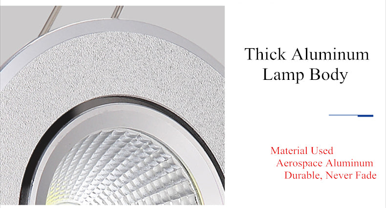 LED downlight 9W 12W 15W led COB light dimmable COB LED DOWNLIGHT lamp Recessed Spot light AC110V-220V for home illumination