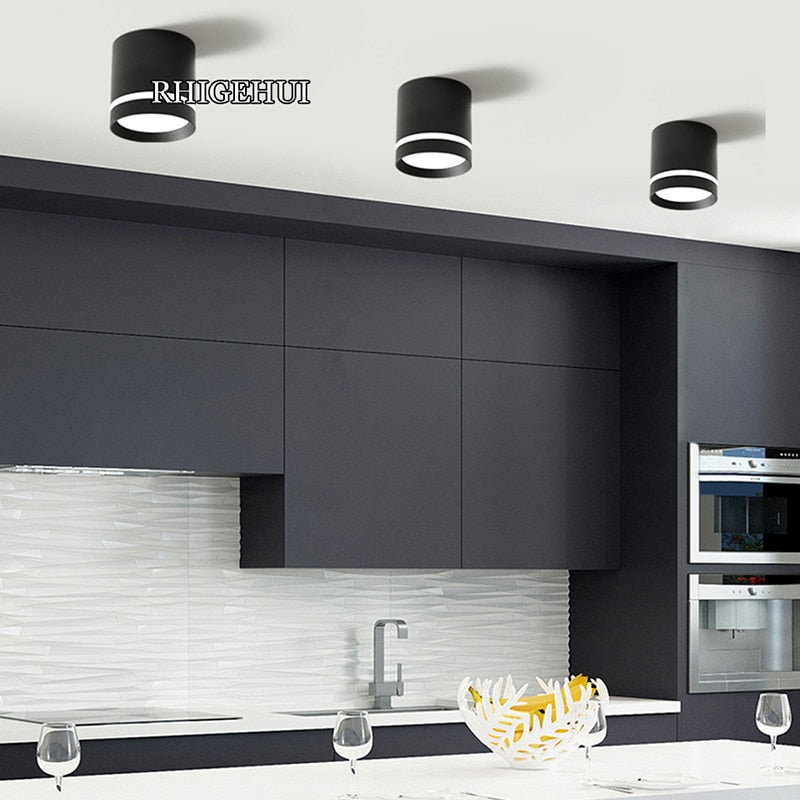 Led Ceiling Spot Lights 3W 5W 7W 9W 12W 15W Living Room Bedroom Aisle Store Surface Mounted Downlight 220V Ceiling Lamps