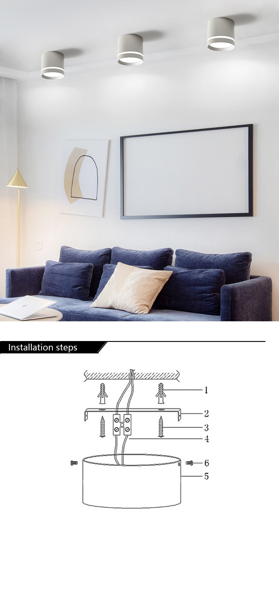 Led Ceiling Spot Lights 3W 5W 7W 9W 12W 15W Living Room Bedroom Aisle Store Surface Mounted Downlight 220V Ceiling Lamps
