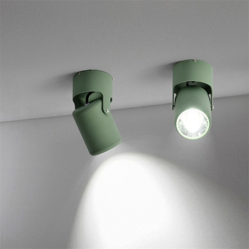 High quality dimmable Rotating LED Downlights Surface Mounted adjustment COB AC85-265V 360° LED Ceiling Lamp Spot lights