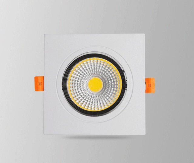 6 Types Dimmable Recessed Square Downlights 15W 10W COB LED Ceiling Lamp AC90-260V LED Background Spot Lights Indoor Lighting