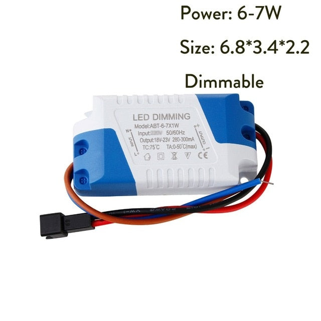 GD 1PC Dimmable 3W 5W 7W 7-15W 15-24W Power Supply LED Driver Adapter Transformer 300mA For LED Downlight 110V OR 220V