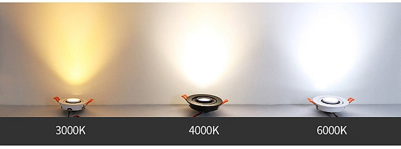 Dimmable LED Downlight embedded Tai chi lamp 360 degree rotating spot light AC 110V 220V indoor lighting LED ceiling lights