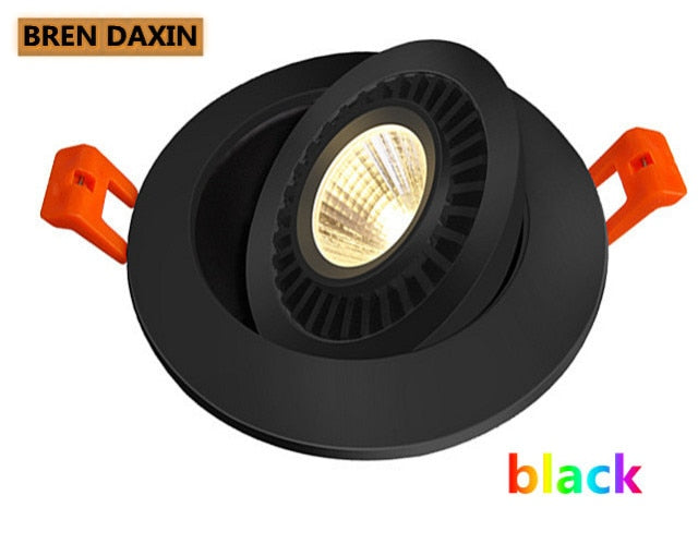 Dimmable LED Downlight embedded Tai chi lamp 360 degree rotating spot light AC 110V 220V indoor lighting LED ceiling lights