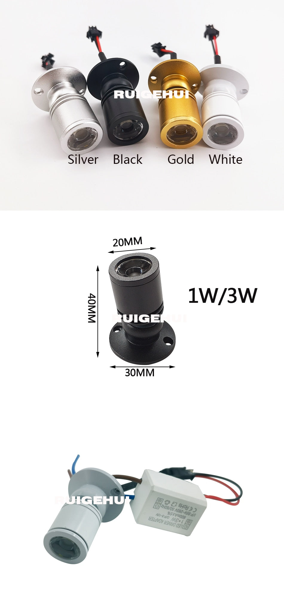 Led Recessed Cabinet Mini Spot Light 110V 220v 1W 3W Downlight 12v DC Jewelry Show include Led Driver 4000K Ceiling Light Lamp